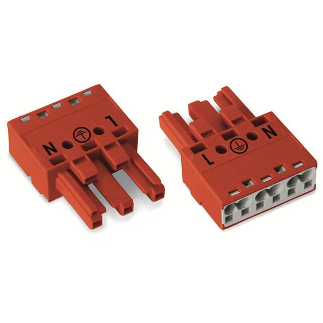 770-1303 SOCKET 3-POLE, RED