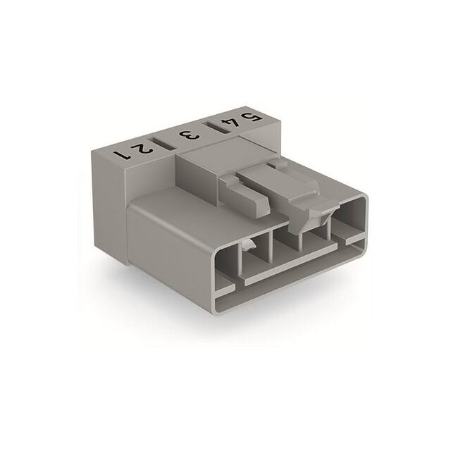 890-855/011-000 PLUG FOR PCBS ANGLED 5-POLE, GRA