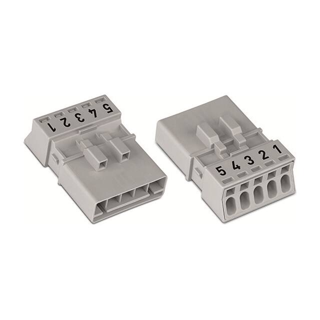 890-255 PLUG 5-POLE, GRAY