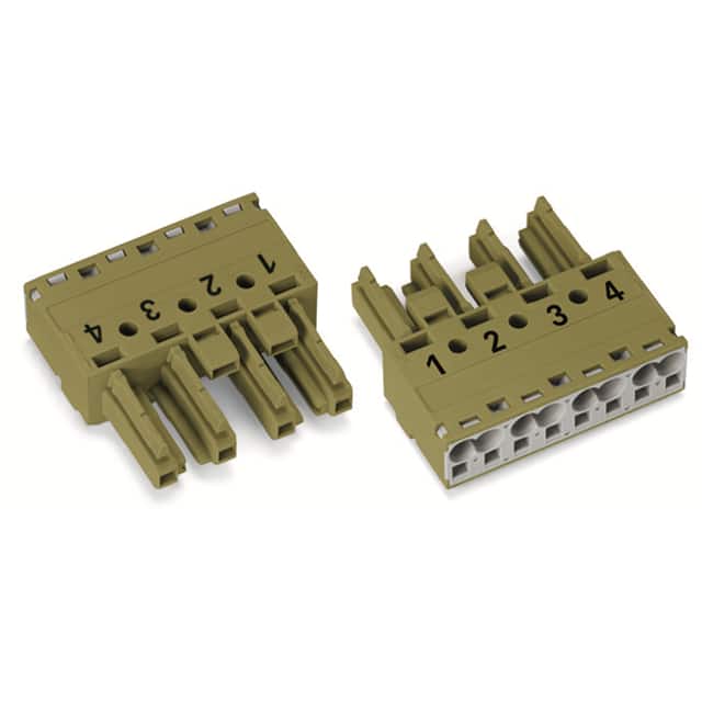770-264 SOCKET 4-POLE, LIGHT GREEN