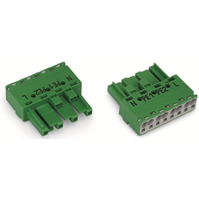 770-1324 SOCKET 4-POLE, GREEN