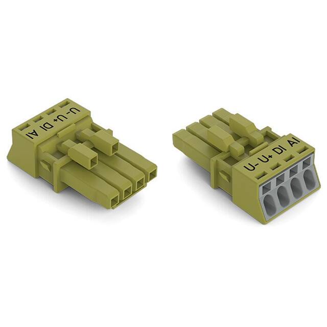 890-264/072-000 SOCKET 4-POLE, LIGHT GREEN