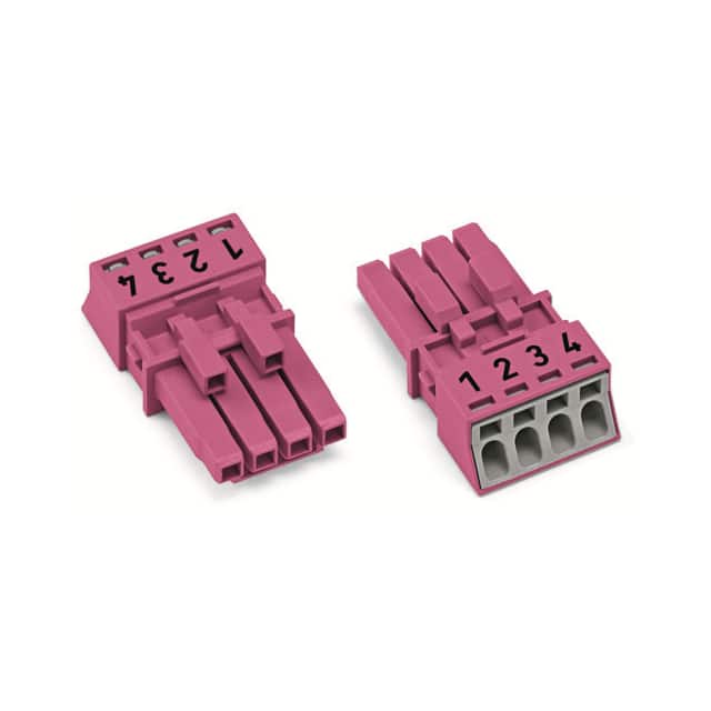 890-284 SOCKET 4-POLE, PINK