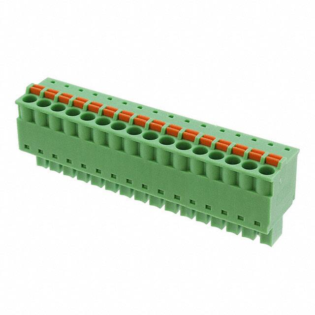 691368300016B TERM BLOCK PLUG 16POS STR 3.81MM