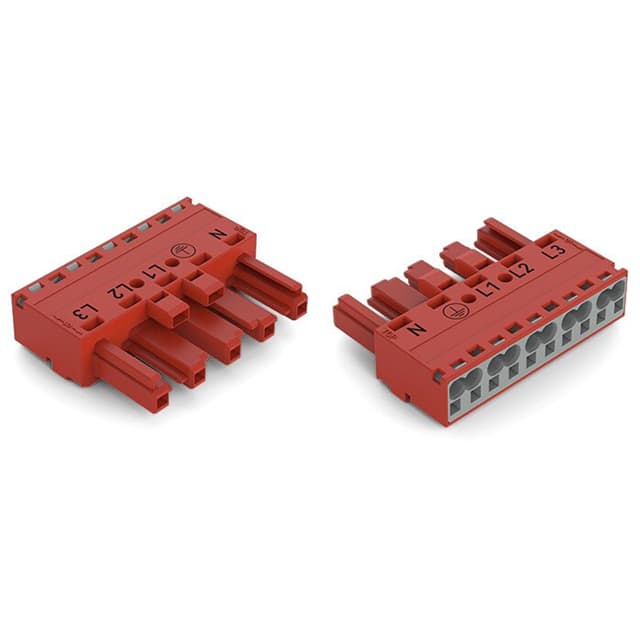 770-1305 SOCKET 5-POLE, RED