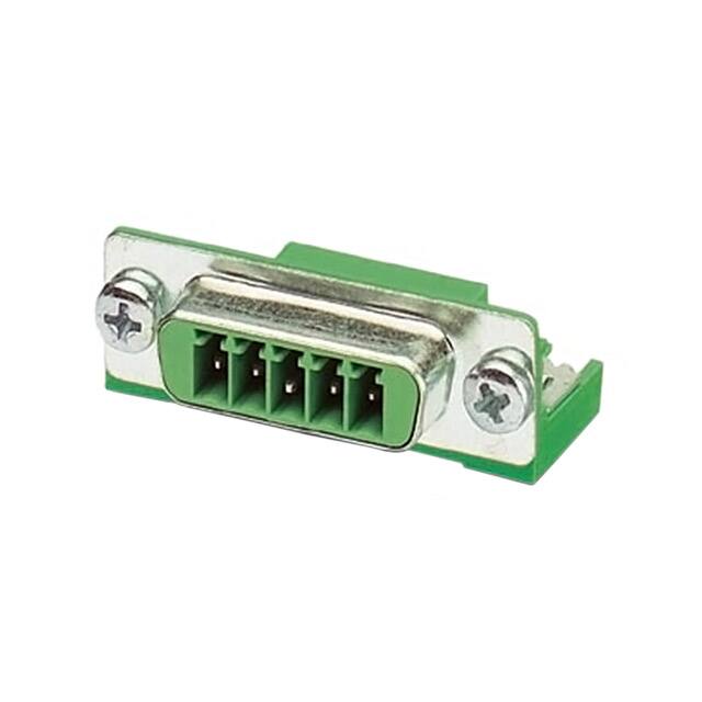 1689323 CONN D-TYPE RCPT 5POS R/A SLDR