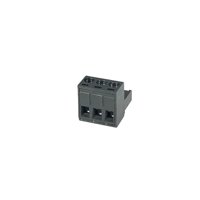 2ESDV-03P-BK TERM BLK 3POS 5.08MM SCRW PLG