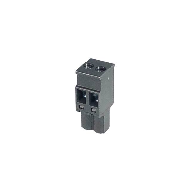 5ESDPL-02P-BK TERM BLK 2POS 5.00MM SCRW PLG