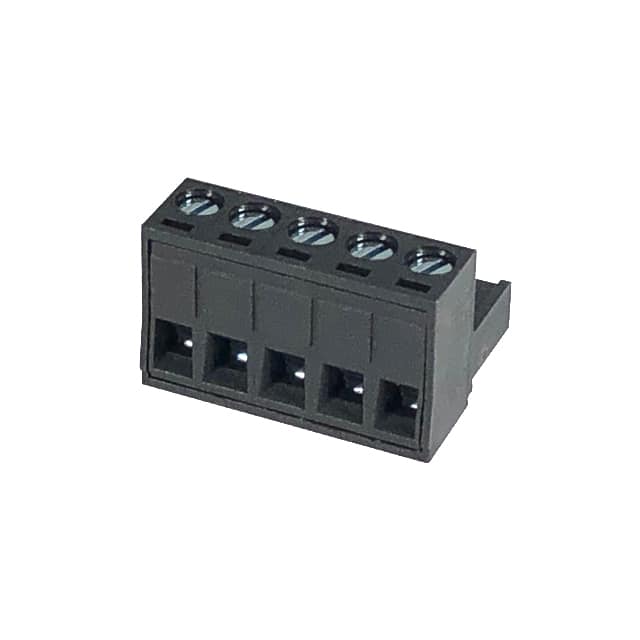 5ESDV-05P-BK TERM BLK 5POS 5.00MM SCRW PLG