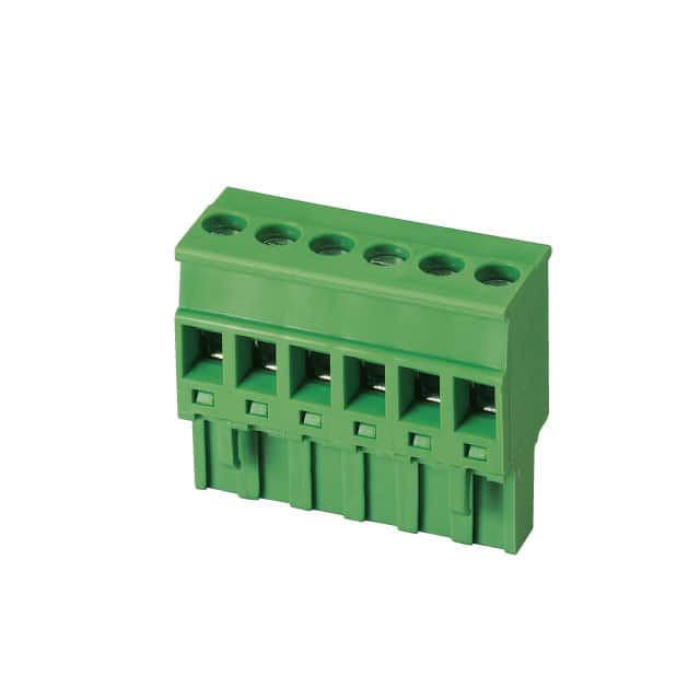 2ESDP-06P TERM BLK 6POS 5.08MM SCRW PLG