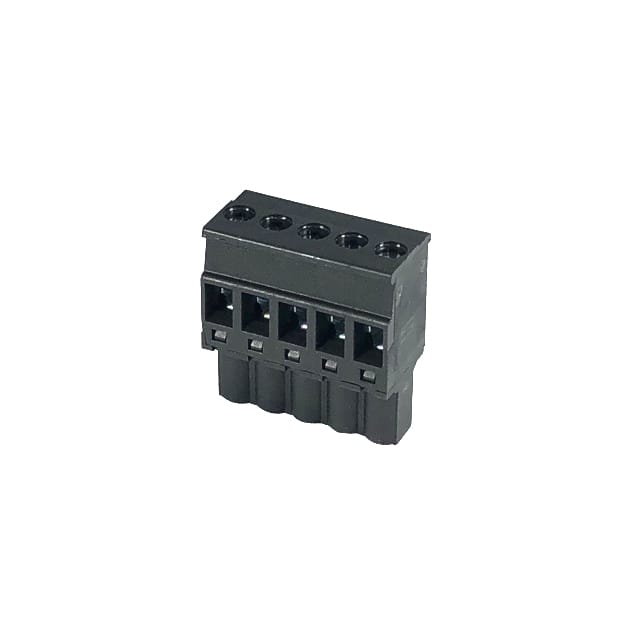 5ESDPL-05P-BK TERM BLK 5POS 5.00MM SCRW PLG