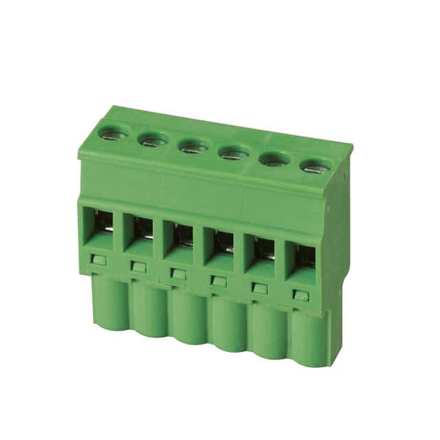 2ESDPL-06P TERM BLK 6POS 5.08MM SCRW PLG