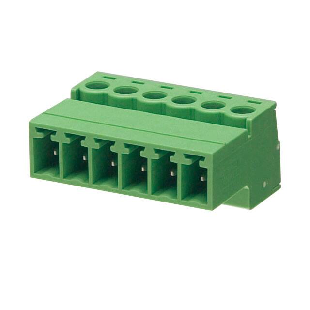 ECSH381V-06P TERM BLK 6POS 3.81MM SCRW PLG