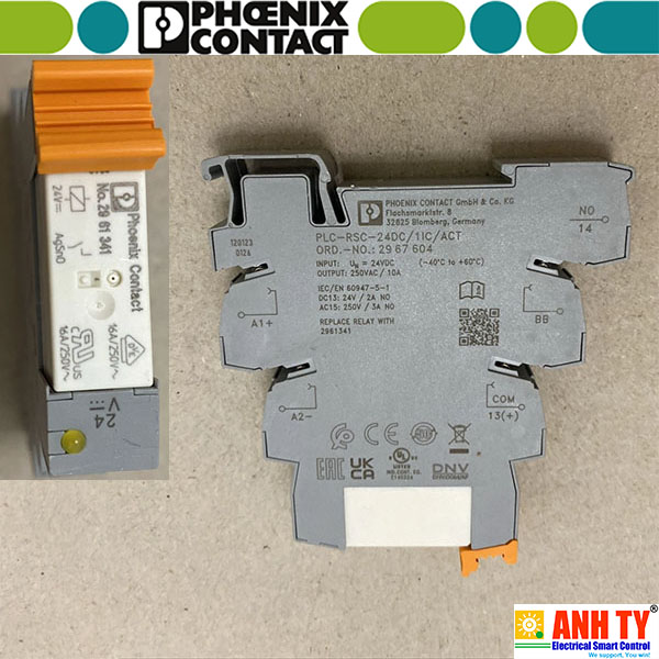 REL-MR-12DC/21HC/EX The Phoenix Contact REL-MR-12DC/21HC/EX is a relay featuring a 24 VDC coil voltage and a 6A contact rating at 250VAC/DC. It is configured with Normally Open (NO) contacts.