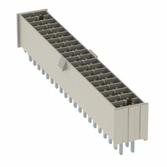 IPL1-120-01-L-D-P 40-position, 2-row shrouded header with 2.54mm pitch. Through hole termination, rated 3.8A at 95°C, voltage 675VAC/954VDC.