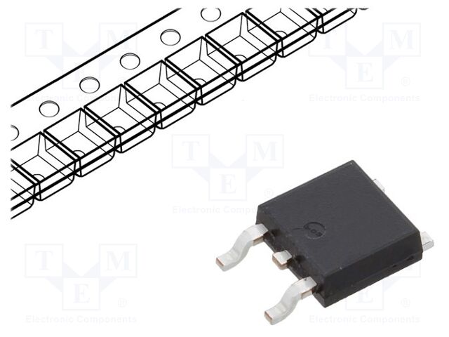 IPD90R1K2C3ATMA1 N-Channel 900V MOSFET with 5.1A continuous drain current. Surface mount in TO-252-3 (DPak) package.
