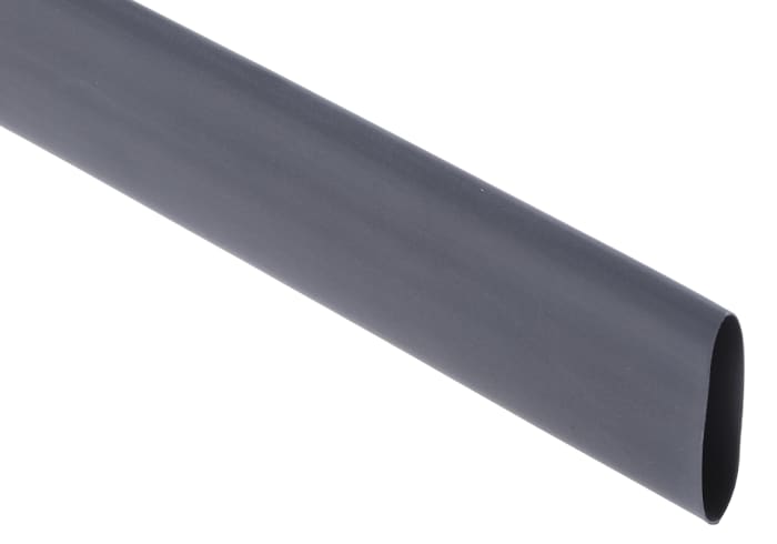 398-149 This RS PRO heat shrink tubing is black with a 25.4 mm sleeve diameter and a 1.2m length. It offers a 2:1 shrink ratio and is made from flexible, flame retardant polyolefin.