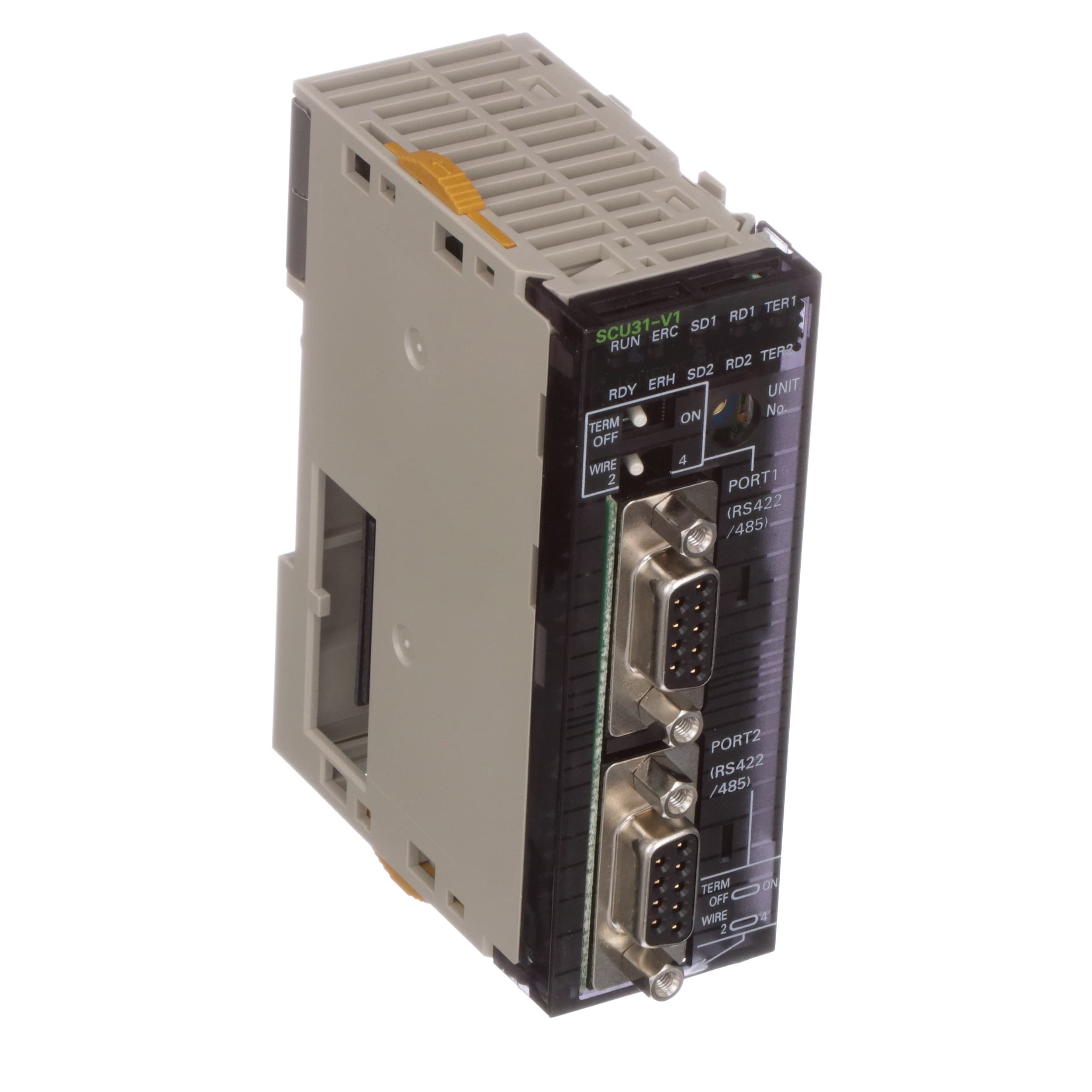 CJ1W-SCU31-V1 The Omron CJ1W-SCU31-V1 is a Communications Module designed for the CJ Series PLC system. It offers DIN Rail mounting and D-Sub termination.