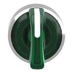 ZB4BK1333 The Schneider Electric ZB4BK1333 is an illuminated selector switch head with a maintained action. It features a 22mm round panel cutout and a metal bezel.