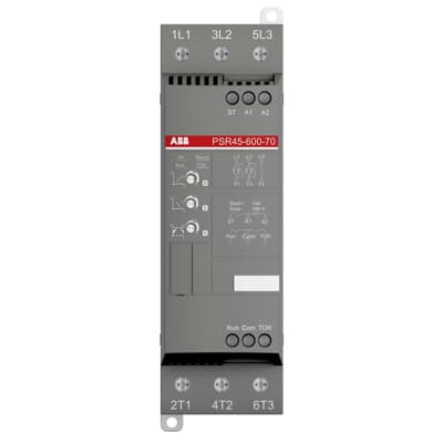 1SFA896111R7000 The ABB Power Electronics 1SFA896111R7000 is a PSR series softstarter with a rated maximum operational current of 45A and an operating voltage span from 208 to 600V AC. It offers two-phase control for soft start and stop.
