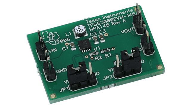 TPS63000 The Texas Instruments TPS63000 is a high-efficiency, single-inductor buck-boost converter. It operates with an input voltage range of 1.8V to 5.5V and provides an adjustable output voltage from 1.2V to 5.5V.