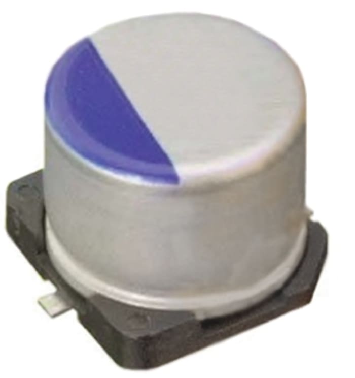 NACE100M35V5X5.5TR.13 This NIC Components NACE100M35V5X5.5TR.13 is a 10 μF, 35V dc Aluminium Capacitor. It is designed for surface mounting and comes in Tape & Reel packaging.