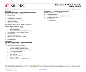 XC3S50-4VQ100I The Xilinx XC3S50-4VQ100I is a Field Programmable Gate Array (FPGA) with 192 logic elements and 50000 equivalent gates. It operates at a maximum clock frequency of 630 MHz.
