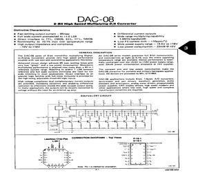 DAC-08AQ The Advanced Micro Devices DAC-08AQ is an 8-bit digital-to-analog converter. It features parallel input and a fast settling time.