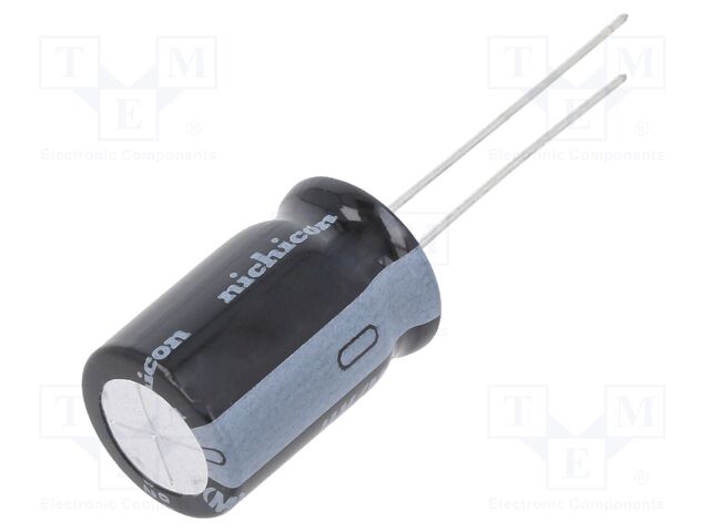 UHW1J152MHD6 The Nichicon UHW1J152MHD6 is a low ESR THT electrolytic capacitor with a capacitance of 1500µF and an operating voltage of 63V DC. It is designed for reliable performance in various applications.