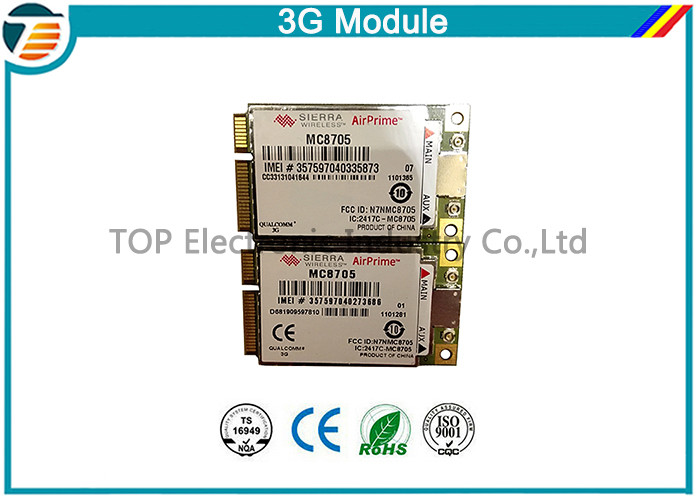 MDM8200A The Sierra Wireless MC8705 is a 3G modem module utilizing the Qualcomm MDM8200A chipset. It offers HSPA+ data speeds and integrated GPS capabilities.