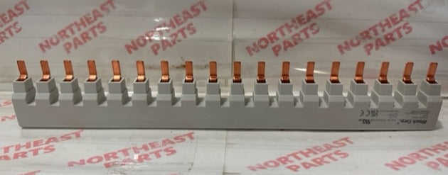 1P16UL3/18 The Altech Corporation 1P16UL3/18 is a bus bar designed for use with miniature circuit breakers. It features a 115A/480VAC rating and 16 sqmm cross-sectional area.