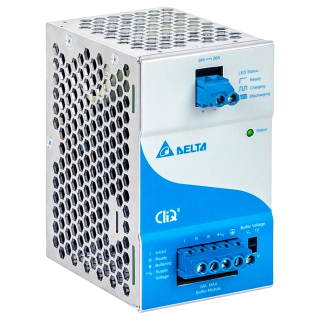 DRB-24V020ABA The Delta Electronics DRB-24V020ABA is a buffer module designed for use with CliQ II power supplies. It is RoHS3 compliant.