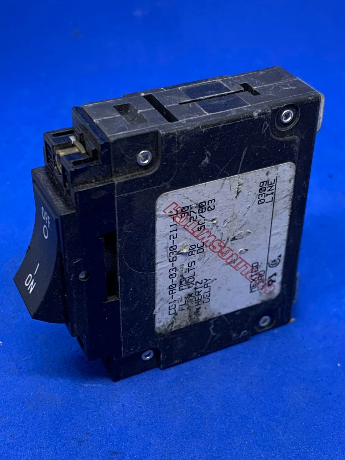 CC1-A0-03-630-211-C The Littelfuse Inc. CC1-A0-03-630-211-C is a single-pole circuit breaker designed for panel mounting. It features a 30A current rating and a 480V voltage rating.
