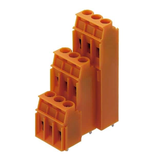 1599200000 TERM BLK HEADER 9POS ORANGE