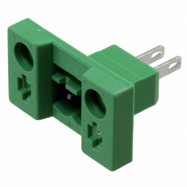 0707248 TERM BLK HEADER 2POS GREEN