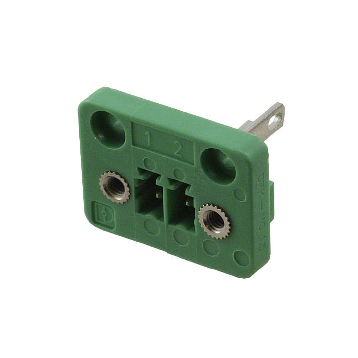 1829345 TERM BLK HEADER 2POS GREEN