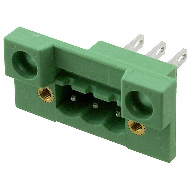 0710183 TERM BLK HEADER 3POS GREEN