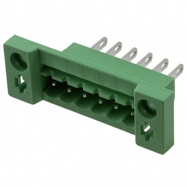 0707280 TERM BLK HEADER 6POS GREEN
