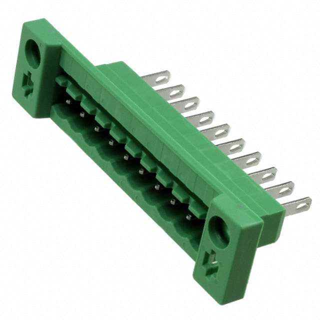 0707316 TERM BLK HEADER 10POS GREEN