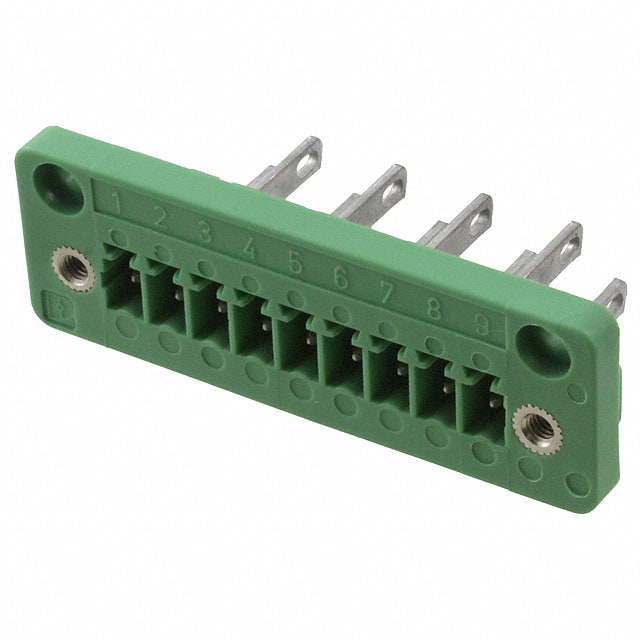 1829400 TERM BLK HEADER 9POS GREEN