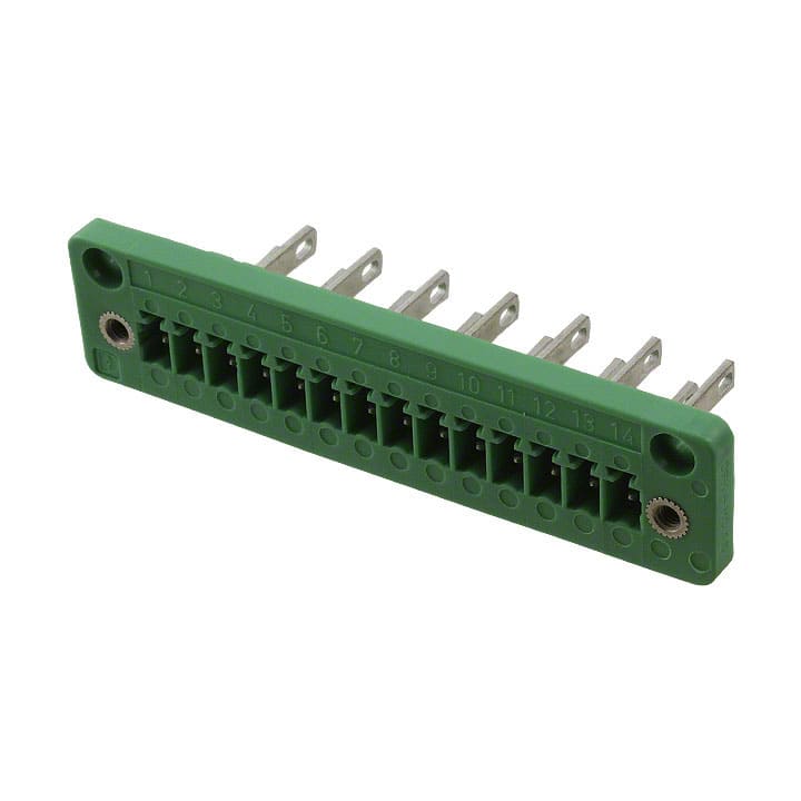 1829455 TERM BLK HEADER 14POS GREEN