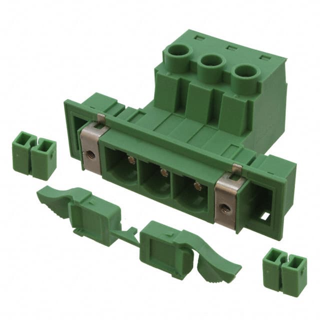 1703467 TERM BLK HEADER 3POS GREEN