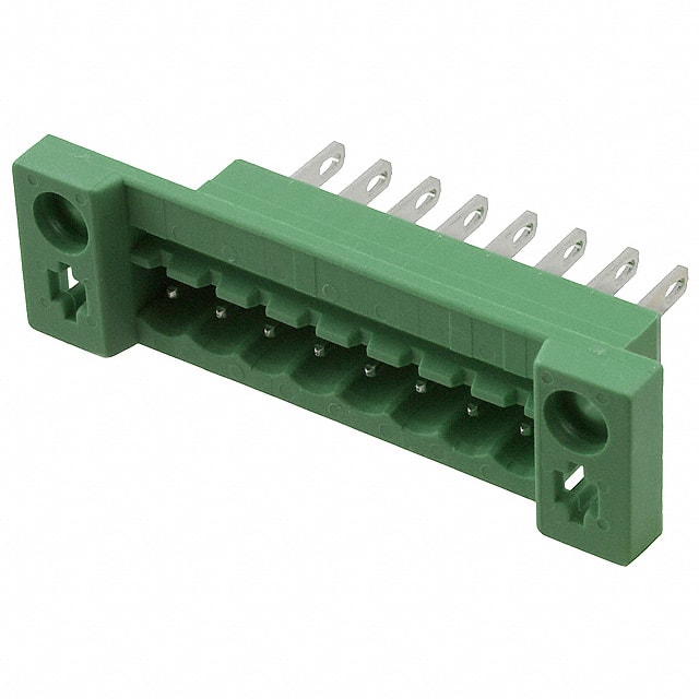 0707060 TERM BLK HEADER 8POS GREEN