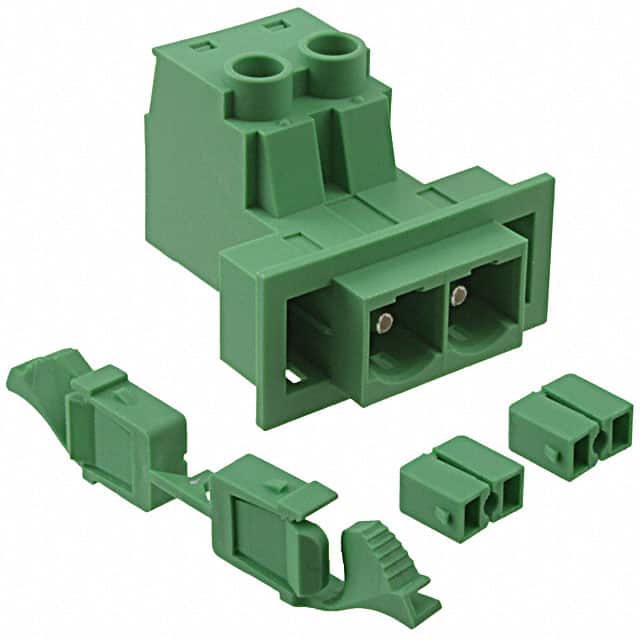 1703373 TERM BLK HEADER 2POS GREEN