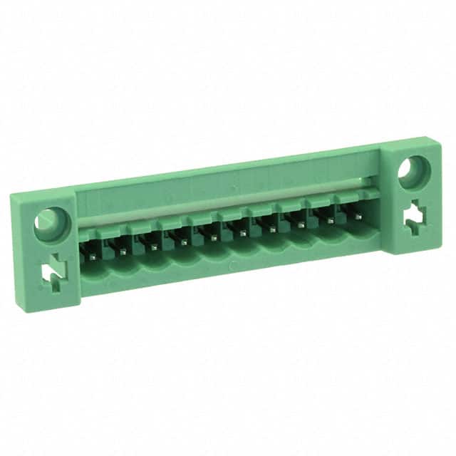 0707170 TERM BLK HEADER 10POS GREEN