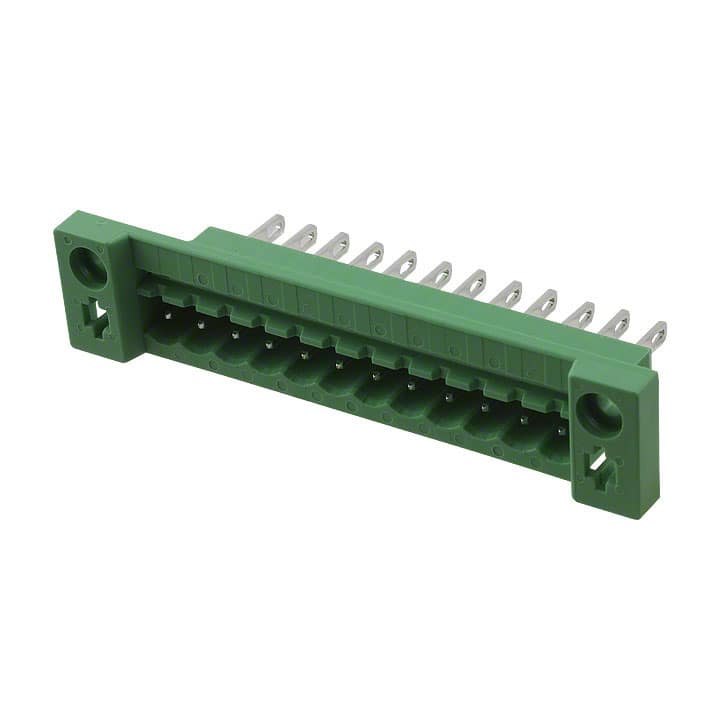 0707332 TERM BLK HEADER 12POS GREEN