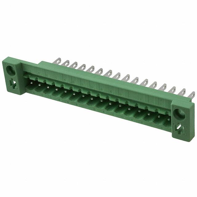 0707374 TERM BLK HEADER 16POS GREEN