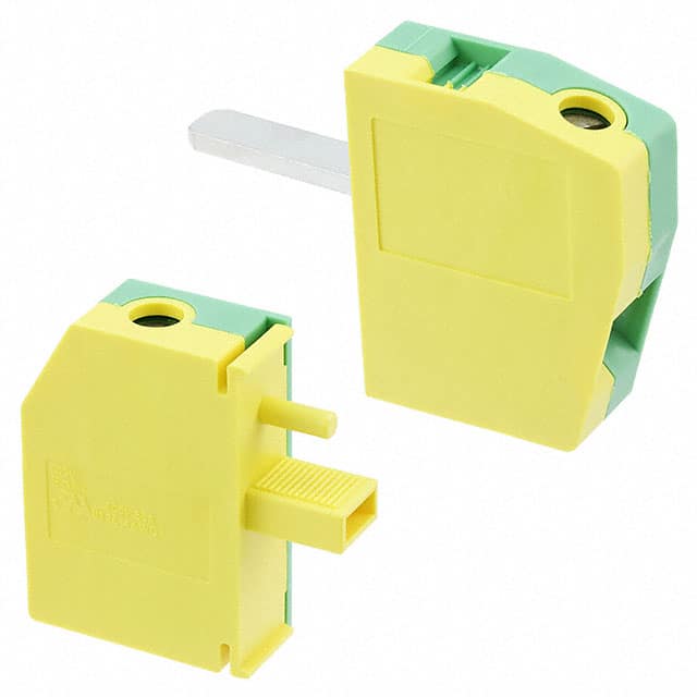 0709877 TERM BLK SCREW CLAMP 1POS GREEN