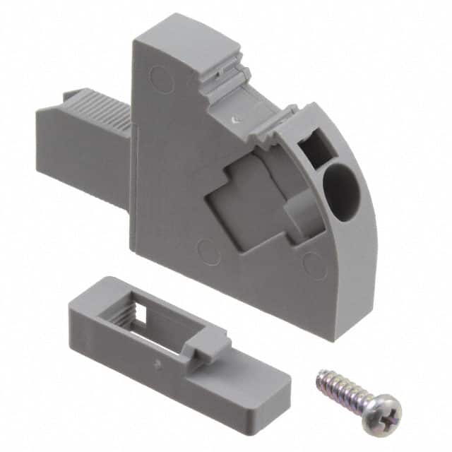 3056912 TERM BLK PUSH IN CLMP 1POS GRAY