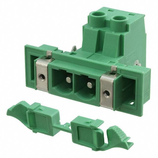 1703616 TERM BLK HEADER 2POS GREEN
